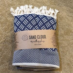 Sand Cloud Navy and White Beach Towel